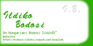 ildiko bodosi business card